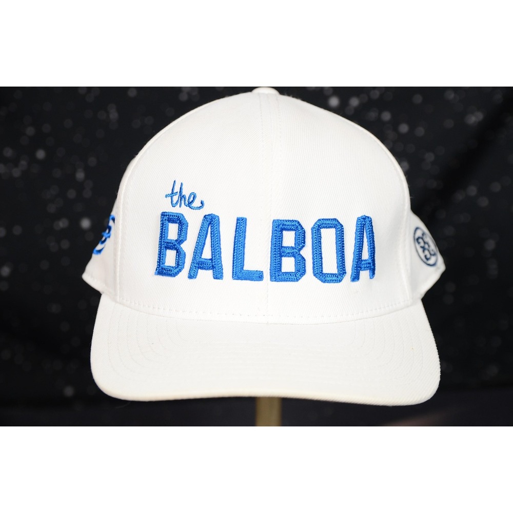 G/FORE The Balboa Golf Hat Cap Mens One Size White Blue Embroidered Logo